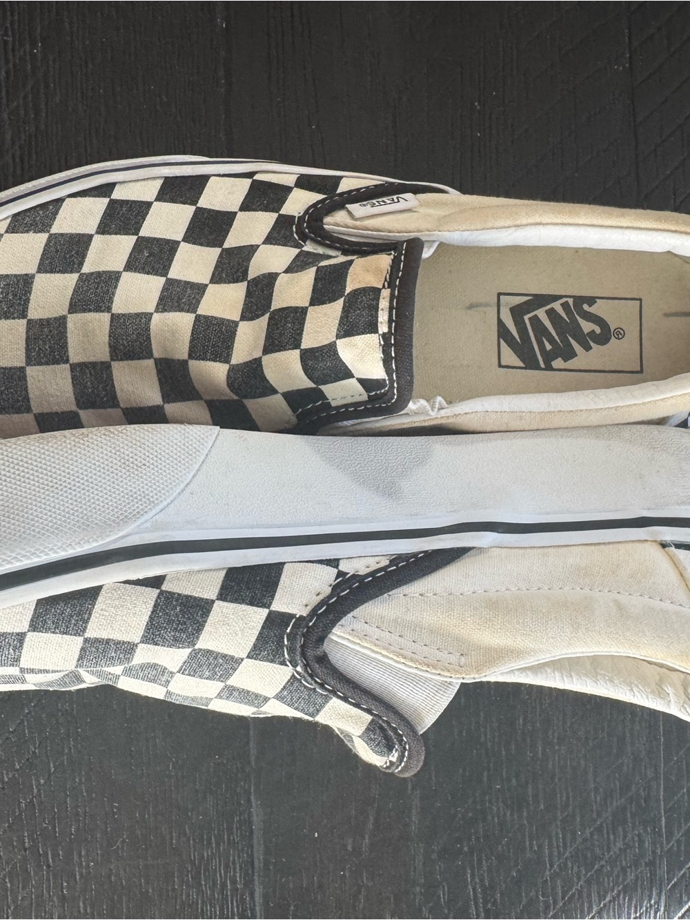 Vans platform Checkerboard Slip-On Loafers — Black & White - Picture 3 of 11